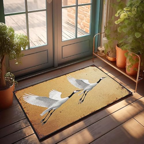 CBRT Große Fußmatte für den Innenbereich, zwei weiße Vögel mit schwarzen Beinen, fliegende Fußmatte, Veranda, Herbstdekoration, allein zu Hause, 40 x 60 cm CBRT Große Fußmatte für den Innenbereich, zwei weiße Vögel mit schwarzen Beinen, fliegende Fußmatte, Veranda, Herbstdekoration, allein zu Hause, 40 x 60 cm von CBRT