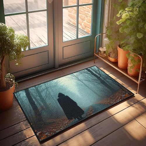 CBRT Lustige Fußmatte mit Kapuze, Motiv "A Hooded Walks Down A Foggy Doormat", Winter-Fußmatte, Outdoor, Zuhause, 50 x 80 cm CBRT Lustige Fußmatte mit Kapuze, Motiv "A Hooded Walks Down A Foggy Doormat", Winter-Fußmatte, Outdoor, Zuhause, 50 x 80 cm von CBRT