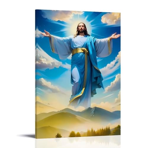 CBWVUWHJW Christliches Poster, Wanddekoration, Gemälde, tolles Jesus, modische Wanddekoration – hängendes Kunstposter und Wandbild, 60 x 90 cm von CBWVUWHJW