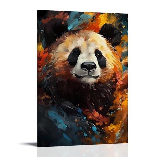 CBWVUWHJW Graffiti-Poster, Wanddekoration, Gemälde, Panda, modische Wanddekoration – hängendes Kunstposter und Wandbild, 50 x 75 cm von CBWVUWHJW