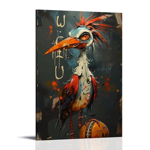 CBWVUWHJW Graffiti-Poster, Wanddekoration, Gemälde, Tiere, Vögel auf dem Ball, modische Wanddekoration, hängendes Kunstposter und Wandbild, 30 x 45 cm von CBWVUWHJW