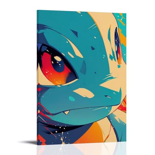 CBWVUWHJW Pokémon-Poster, Agiles Squirtle im trendigen Kunststil, modische Wanddekoration, Kunstposter und Wandbild, 40 x 60 cm von CBWVUWHJW