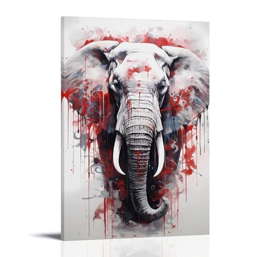 CBWVUWHJW Tier-Poster, Wanddekoration, Gemälde, Elefant, modische Wanddekoration – hängendes Kunstposter und Wandbild, 20 x 30 cm von CBWVUWHJW
