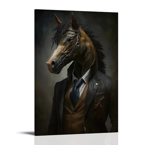 CBWVUWHJW Tierposter, Wanddekoration, Gemälde, Pferdekopf-Körper, modische Wanddekoration – Kunstposter und Wandbild, 40 x 60 cm von CBWVUWHJW