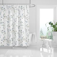 Blumen Duschvorhang, Blau Und Weiß Stoff Maschinenwaschbar von CBelleHomeDecor