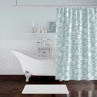 Duschvorhänge French Country, Grün Und Weiße Blumen Duschvorhang, Shabby Chic Moderner Bauernstoff Duschvorhang von CBelleHomeDecor