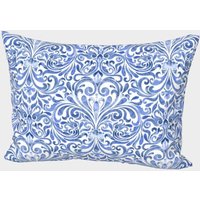 Kissenbezug Aus 100% Baumwolle Sham Blau Und Weiß Künstler Damast Druck von CBelleHomeDecor