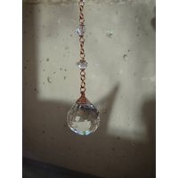 Swirly Elegant Spiral Bronze Suncatcher Kristall Glas Perlen Einzigartig Antik Vintage Style Rustikal Boho Hippie Geschenkidee Filigran Zart von CBradfieldDesign