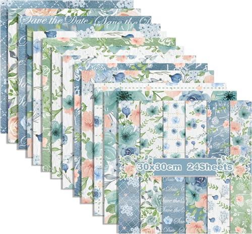 24 Blatt Scrapbook Papier Retro Blaue Rose Muster ,12 Designs Doppelseitige Blaue Rose Dekorpapier Scrapbook Craft Papier für Scrapbooking DIY Dekorative Hintergrund Cardmaking Supplies Craft Paper 24 Blatt Scrapbook Papier Retro Blaue Rose Muster ,12 Designs Doppelseitige Blaue Rose Dekorpapier Scrapbook Craft Papier für Scrapbooking DIY Dekorative Hintergrund Cardmaking Supplies Craft Paper von CC HOME