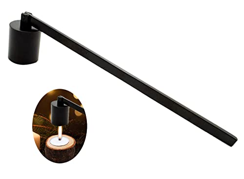 CC wonderland zone Kerzenlöscher-Candle Extinguisher–Dochtlöscher - Zubehör mit langem Griff Qualität Edelstahl Gefertigt Candle Snuffer,schwarz(Zylindrische Form) von CC wonderland zone
