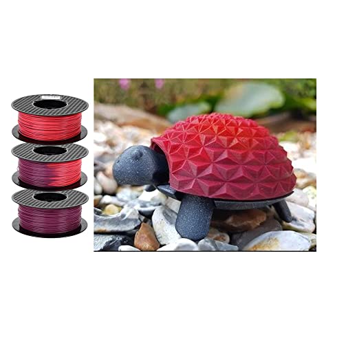 CC3D Farbwechsel Temperatur PLA Filament Lila zu Rot PLA Filament 1.75mm 1KG 3D Drucker Filament 2.2lbs FDM 3D Druck Material Farbwechsel mit Temperatur Filament von CC3D