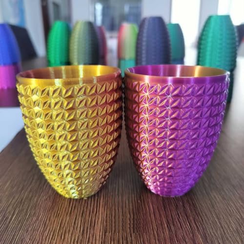 CC3D Seide Zweifarbig Gold Lila PLA Filament 1.75mm 1KG 3D Drucker Zwei Farbe glänzende metallische Filament 3D Druck Material Dual Gold Lila Metall von CC3D