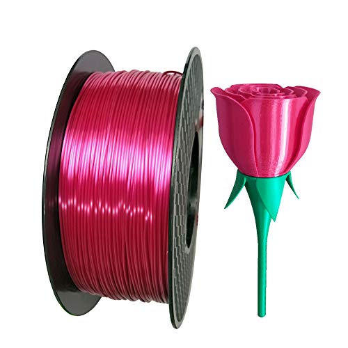 CC3D Seide Rose Rot PLA Filament 1,75 mm 1KG 3D Drucker Filament 3D Druck materialien Seidig Glänzend Seiden PLA Metall Rose Rot von CC3D