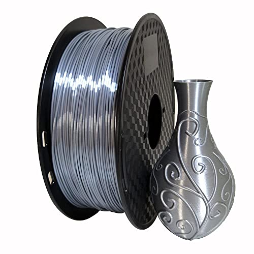 CC3D Seide Silber PLA Filament 1,75 mm 1KG 3D Drucker Filament 3D Druck materialien Seidig Glänzend Metall Silber von CC3D
