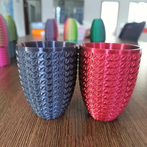 CC3D Seide Zweifarbig PLA Filament Schwarz Rot PLA Filament 1,75 mm 1KG 3D-Drucker-Filament Zweifarbiges Coextrusionsfilament PLA Metallic Filament 3D-Druckmaterial Schwarz Rot Metall PLA Dual von CC3D