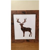 Fasan Hirsch Bild, Fasanenfeder Land Handmade Wohndekor, Geschenk, Handgefertigtes Jagd Bild von CCBYVICKI