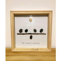 Kieselstein Kunst, Bild, Familiengeschenk, Geschenk Für Freunde, Einzigartiges Geschenk, Handgemachtes Einzelstück, in Jeder Familie Ist Immer Eines von CCBYVICKI