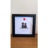 Kieselsteinbild, Muttertagsgeschenk, Handgefertigtes Objekt, Einzigartiges Geschenk von CCBYVICKI