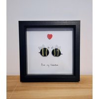 Valentinstag Geschenk, Handgemachtes Bild, Biene Mein Valentinstag, Einzelstück von CCBYVICKI