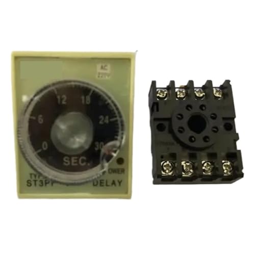 ST3PF ST3 Time relay DC12V DC24V AC110V AC220V Power Off Delay Timer Time Relay with Base 8Pin 10S 30S 60S 3M(60M,AC110V) von CCCAZ1