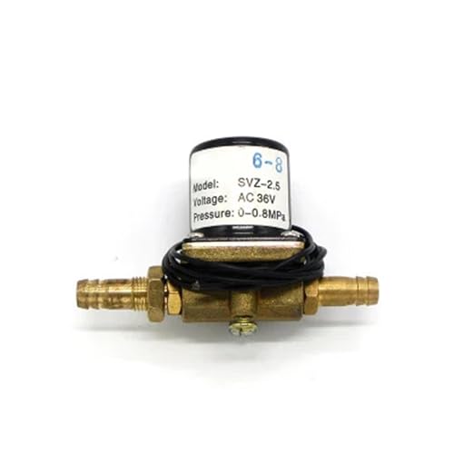 SVZ-2.5 SVZ-2.5L220V 24V 36V 220V 2 Position 2-Wege-Messing-Magnetventil Argon Aargon Arc Schweißgerät Luftventil 8 mm Anschluss (SVZ-2,5, DC24V) von CCCAZ1