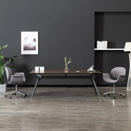 CCCINER Bürostuhl Drehbar Grau Stoffbürostuhl ergonomisch schreibstuhl Schreibtische und Stühle Geeignet für Heimbüro, Arbeitszimmer, Wohnzimmer (Color : Grau, Size : 67 x 62 cm) von CCCINER