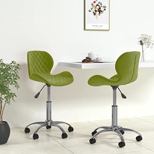 Set aus Stühlen for den Esstisch, robust, rustikaler Stil, ergonomische Esszimmersitze, legere Sitze, stabile Konstruktion, leicht zu reinigen, atmungsaktiv ( Color : Hellgrün 2 Stk , Size : 39 x 51 x von CCCINER