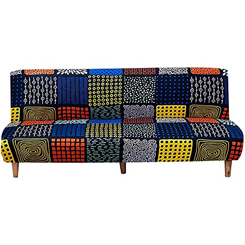 Couch Uberzug Ohne Armlehnen 3/2/1 Sitzer Sofabezug Armlose Sofabezüge Stretch Futon Sofahusse Protector Spandex Armless Schlafsofa-Bezüge (Color : #23, Size : 185-210cm) von CCCYT