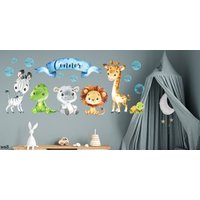 Wandsticker Personalisiert Safari Sticker, Löwe Giraffe Sticker , 20cm - 200 cm Groß, Wall Deco, Wallart, Kinderzimmer Wandsticker Personalisiert Safari Sticker, Löwe Giraffe Sticker , 20cm - 200 cm Groß, Wall Deco, Wallart, Kinderzimmer von CCEDesign