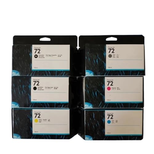 72 Tintenpatrone C9403A C9370A C9371A C9372A C9373A C9374A Kompatibel mit HP T1100 T1100PS T1120 T1120PS T1120SD T1200 T1708 Drucker(C9372A M) von CCFGBHH