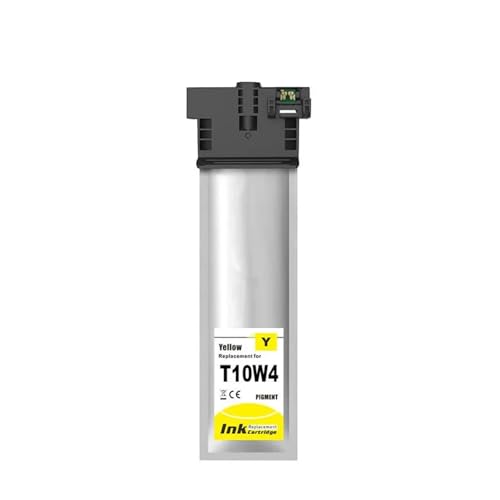 CCFGBHH Nordamerika T10W1 T10W2 T10W3 T10W4 Farbe Inkjet Tinte Tasche Kompatibel mit Workforce Pro WF-C5390 WF-C5890(Y E-10W4) von CCFGBHH