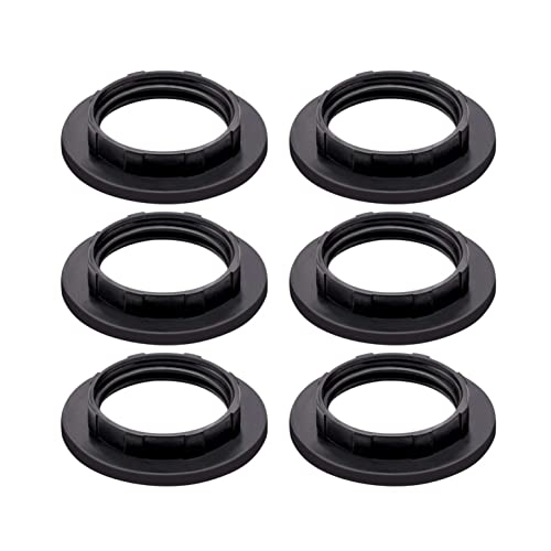 CCHAMP 6 x Lampenschirm Kragen Ring Konverter E14 Kunststoff Schwarz Lampenhalsring Lampenschirm Reduzierring e14 Lampenfassung Ersatz Schraubring CCHAMP 6 x Lampenschirm Kragen Ring Konverter E14 Kunststoff Schwarz Lampenhalsring Lampenschirm Reduzierring e14 Lampenfassung Ersatz Schraubring von CCHAMP