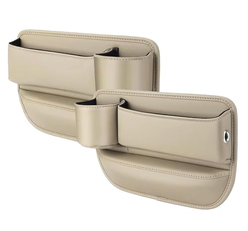 CCHMQ Aufbewahrungsbox für Autositze für Audi S5 4door 2007-2016, Autositz Seitentaschen Organizer Lückenfüller Zubehör,B-Beige von CCHMQ