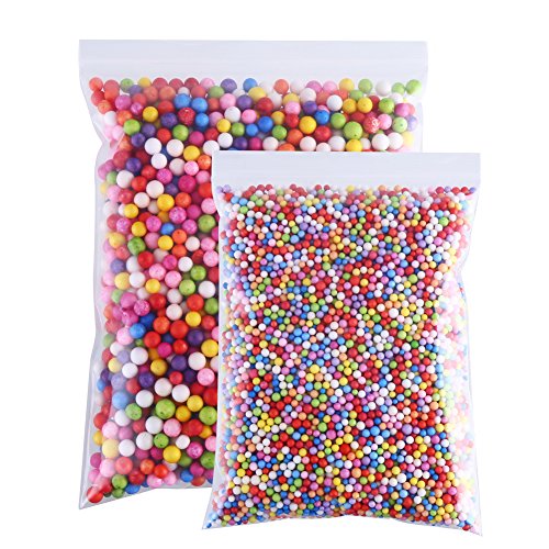 CCINEE 16 g 3-5 mm bunte Schaumstoffperlen 6-8 mm verschiedene Größen Styroporperlen Kugeln für Kinder DIY Schleimherstellung und Party-Dekoration 30.000 Stück von CCINEE