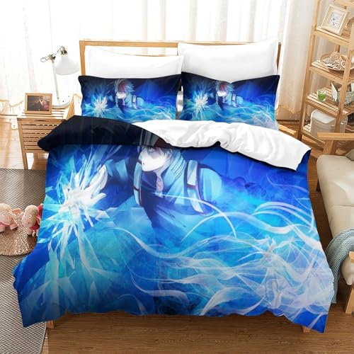 CCIZFMQ Mein Held Akademie 3-teiliges 3D Druck Bettwäsche Set Shoto Todoroki Mikrofaser Mit Reißverschluss, Für Erwachsene Schlafzimmer Dekoration Single（140x200cm） von CCIZFMQ