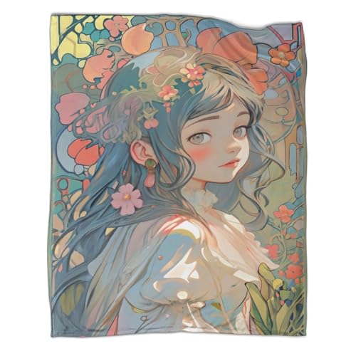 Mädchen Sofadecke Couchdecke Fleecedecke Decke 3D Druck Flower Cluster Bett Decken Flauschig Warm Kuscheldecke Weichen Flauschig Tagesdecke Für Mädchen Jungen 60x80inch(150x200cm) von CCIZFMQ