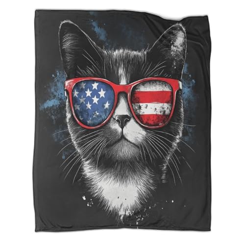 USA Kurzhaar Wohndecke Sofadecke 3D Druck amerikanische Flagge Fleecedecke Couchdecke Kuscheldecke Tagesdecke Weichen Flauschig Bett Decken Warm for Erwachsene Kinder 80x90inch(200x230cm) von CCIZFMQ