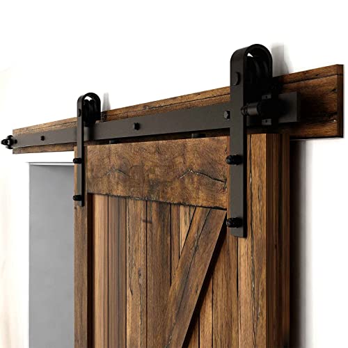 335cm/11FT Schiebetürbeschlag Set Schiebetürsystem Zubehörteil für Schiebetüren Innentüren, Schwarz/Sliding Barn Door Hardware Kit von CCJH