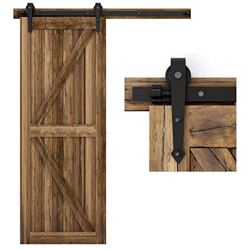 167cm/5.5FT Schiebetürbeschlag Set Schiebetürsystem Zubehörteil schiebe türe Schiebetür schiebetürbeschlag set/sliding barn door hardware Arrow Shape von CCJH