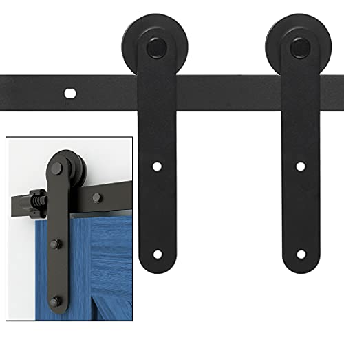 228cm/7.5FT Schiebetürsystem Set Rustikalen Langsam Knapp Stalltür Schiebetürbeschlag schiebetür laufschiene Set/sliding barn door hardware von CCJH