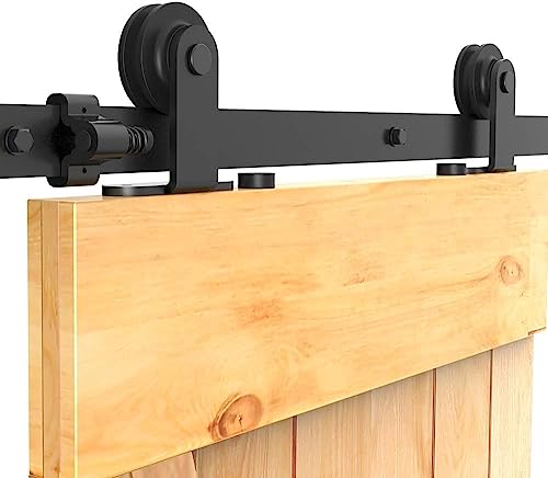 228cm/7.5FT Schiebetürsystem Zubehörteil Laufschiene Schiebetürbeschlag Holzschiebetür Komplettset Schiebetür Schiene Set Schwarz/sliding barn door hardware von CCJH