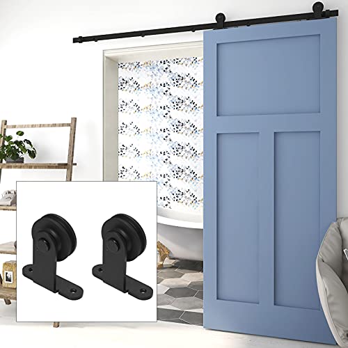 292cm/9.6FT Schiebetürsystem Zubehörteil Laufschiene Schiebetürbeschlag Holzschiebetür Komplettset Schiebetür Schiene Set Schwarz/sliding barn door hardware von CCJH