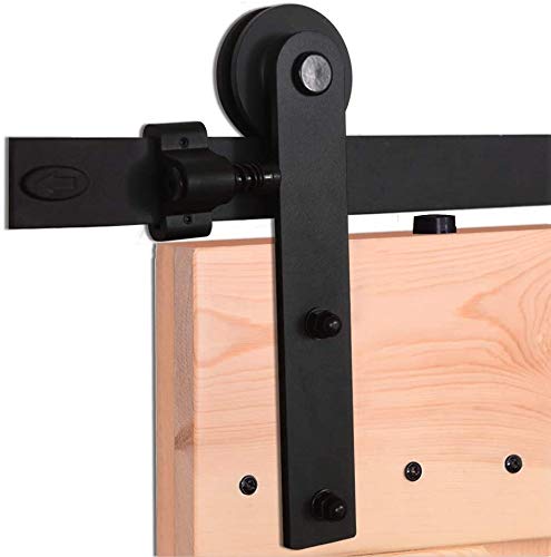 457cm/15FT Schiebetürsystem Zubehörteil Laufschiene Schiebetürbeschlag Holzschiebetür Komplettset Schiebetür Schiene Set Schwarz/sliding barn door hardware von CCJH