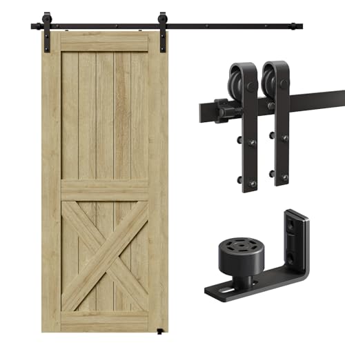 6.6FT/2M Schiebetüren Schiebetürsystem, Laufschienen für Schiebetüren Schiebetürbeschlag Set Sliding Barn Door Hardware Kit von CCJH