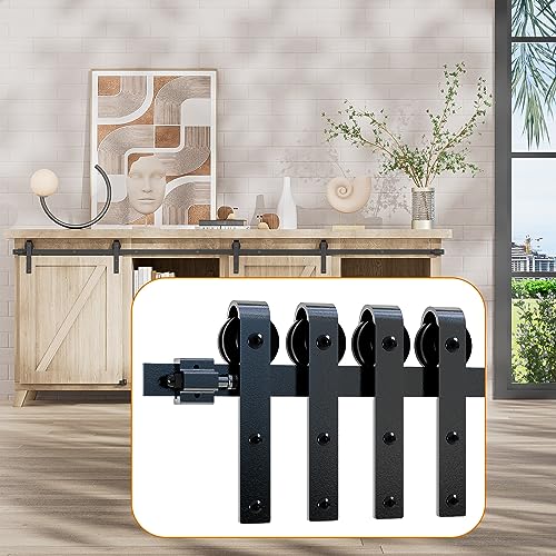 CCJH 183 cm / 6 ft Schrank mit Miniglassing Gate Hardware Kit, Doppelpack, geeignet für TV-Schränke, Fenster zur Lagerung, J-Form (ohne Schränke) von CCJH