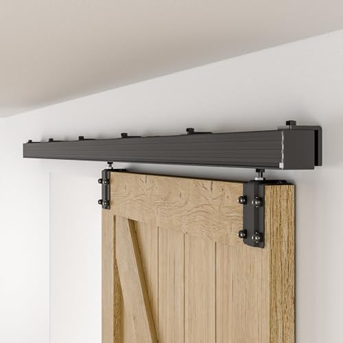 CCJH 244CM/8FT Schiebetürbeschlag Kastenschiene Schiebetüren Schiebetürsystem Komplettset Laufschiene Rollen Set Schwarz Wandhalterun CCJH 244CM/8FT Schiebetürbeschlag Kastenschiene Schiebetüren Schiebetürsystem Komplettset Laufschiene Rollen Set Schwarz Wandhalterun von CCJH
