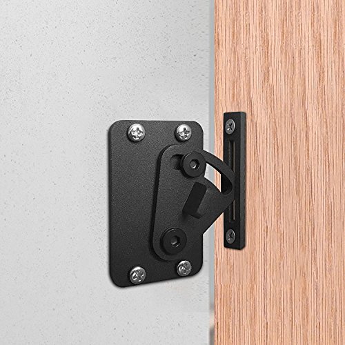 Edelstahl Schloss für Schiebetüren Holz Barn Scheunentor - Black door lock for sliding barn wood door von CCJH