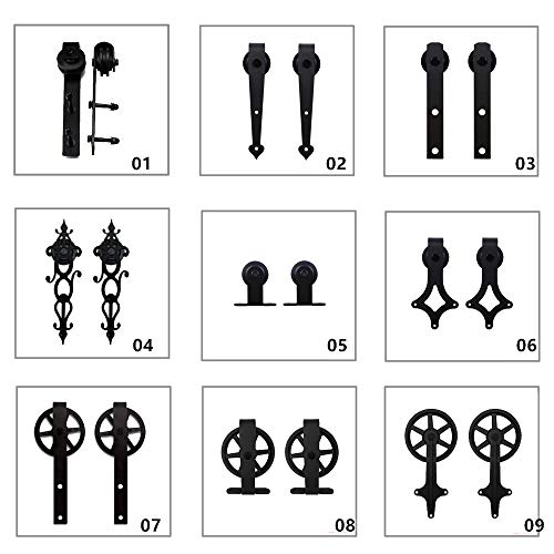 Rollen für Holztüren, Schiebetür Hängeschiene Tür Hardware für Schiebetüren Innentüren, 2 Stück Rollen - Nein Laufschienen von CCJH