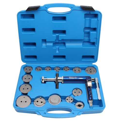 CCLIFE 16tlg Universal Pneumatischer Bremskolbenrücksteller Druckluft Bremskolben Rücksteller Werkzeug L/R mit 15 Adapter von CCLIFE