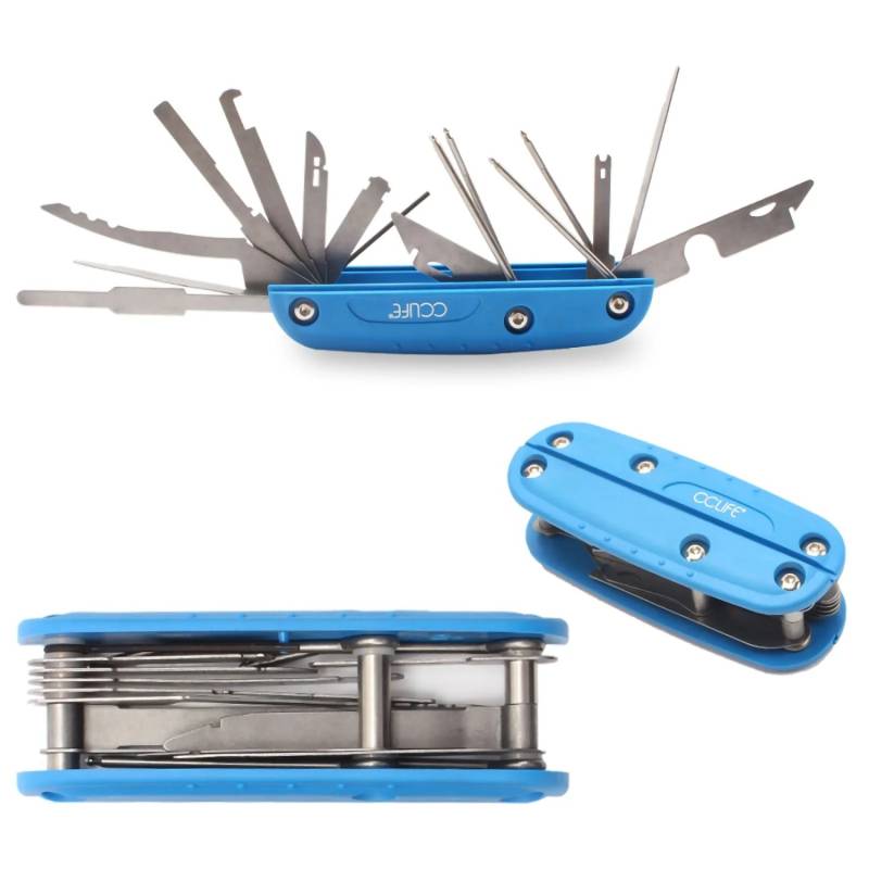 CCLIFE 2tlg Autoradio Ausbauwerkzeug Tragbar 16 in 1 Entriegelungsset für Radio Navi CCLIFE 2tlg Autoradio Ausbauwerkzeug Tragbar 16 in 1 Entriegelungsset für Radio Navi von CCLIFE